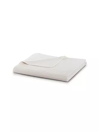 BIEDERLACK | Wohndecke Plaid 150x200cm OVERLOCK-STICH Pearl Grey | 